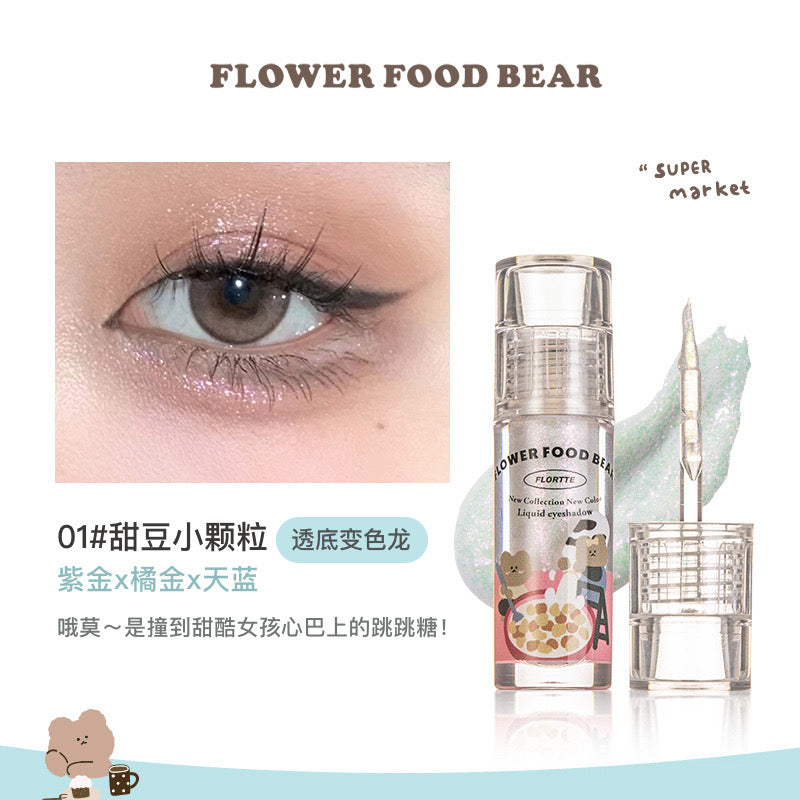 FLORTTE FLOWER FOOD BEAR LIQUID EYESHADOW