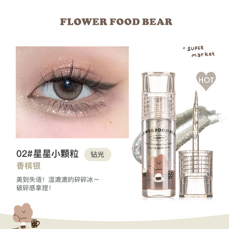 FLORTTE FLOWER FOOD BEAR LIQUID EYESHADOW