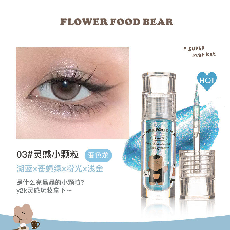 FLORTTE FLOWER FOOD BEAR LIQUID EYESHADOW