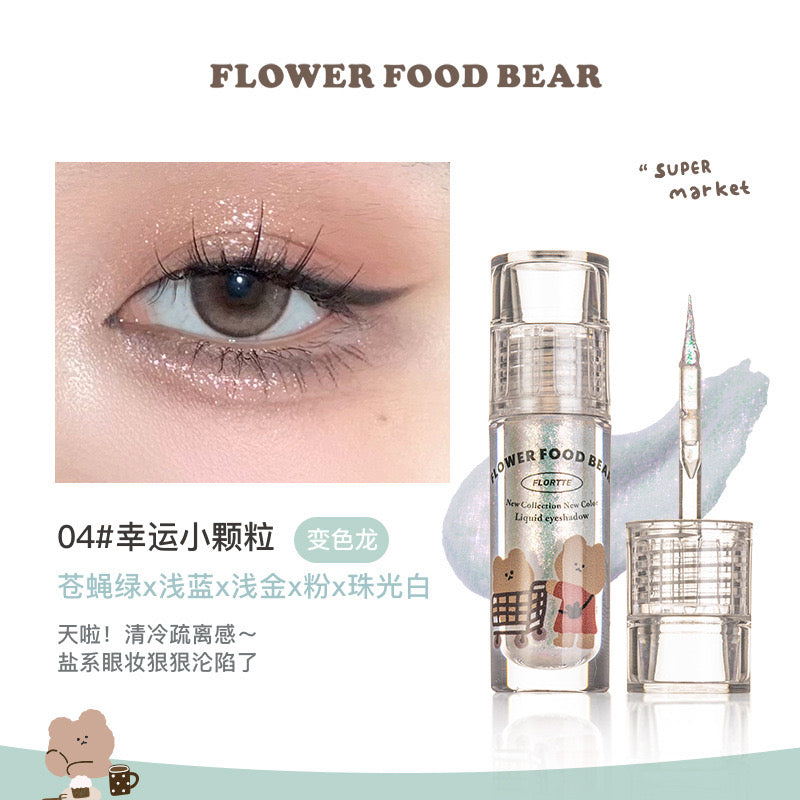 FLORTTE FLOWER FOOD BEAR LIQUID EYESHADOW