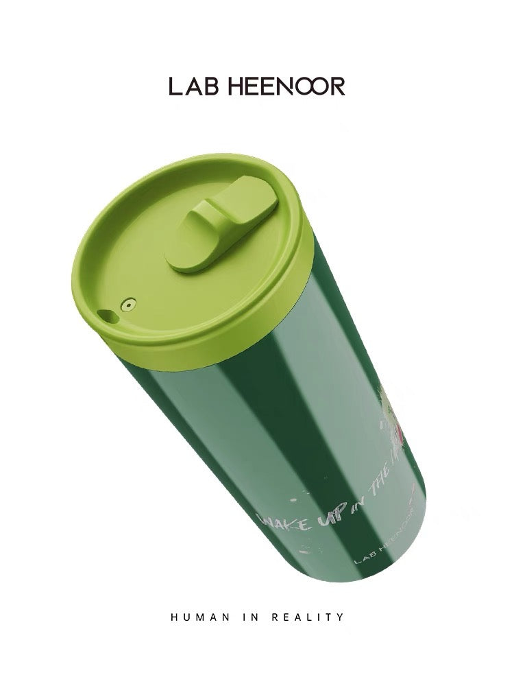 LAB HEENOOR WAKE UP Coffee cup （antibacterial thermos cup fashion creative water cup LH vacuum accompanying cup）